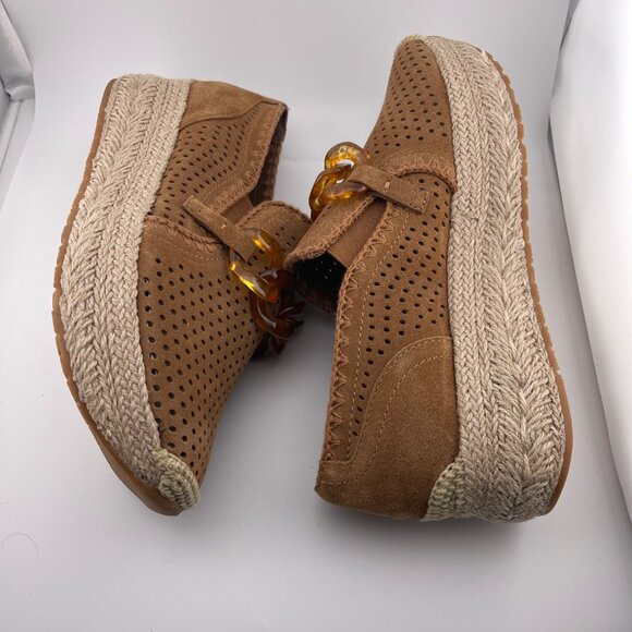 Dolce Vita Jhenee Perf Pecan Suede Slip-On Platform Sneakers Women’s 10 – NWOB - Picture 5 of 9